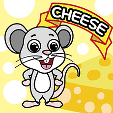 생쥐는 치즈를 좋아해 [캔버스형] [보석십자수]