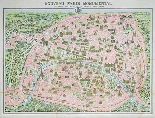 1910 파리 지도
