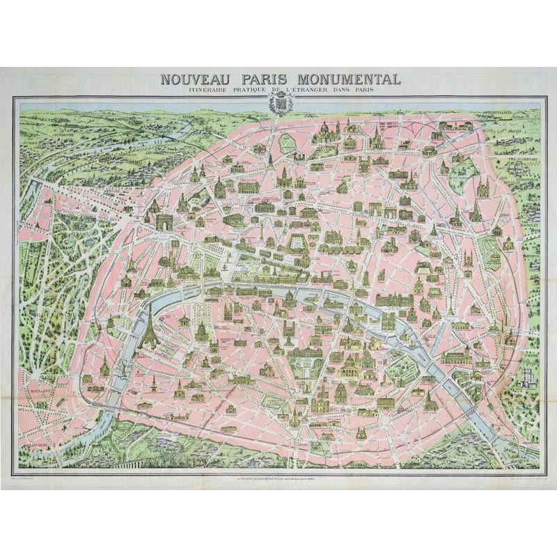 1910 파리 지도